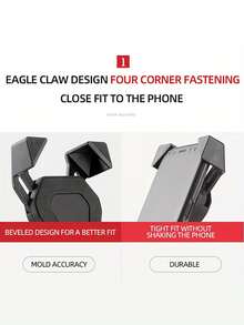 1 Giá Đỡ Điện Thoại Xe Máy Tay Cầm Giá Đỡ Điện Thoại Thông Minh Nút Điện Moto Xe Đạp Giá Đỡ Điện Thoại - màu đen - Xem 5