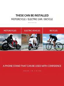 1 Giá Đỡ Điện Thoại Xe Máy Tay Cầm Giá Đỡ Điện Thoại Thông Minh Nút Điện Moto Xe Đạp Giá Đỡ Điện Thoại - màu đen - Xem 6