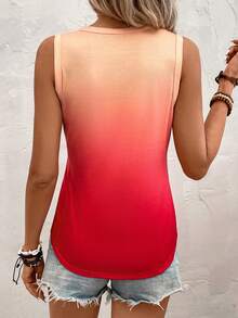 SHEIN LUNE Top tank de ombré de cuello V - Multicolor - Ver 3