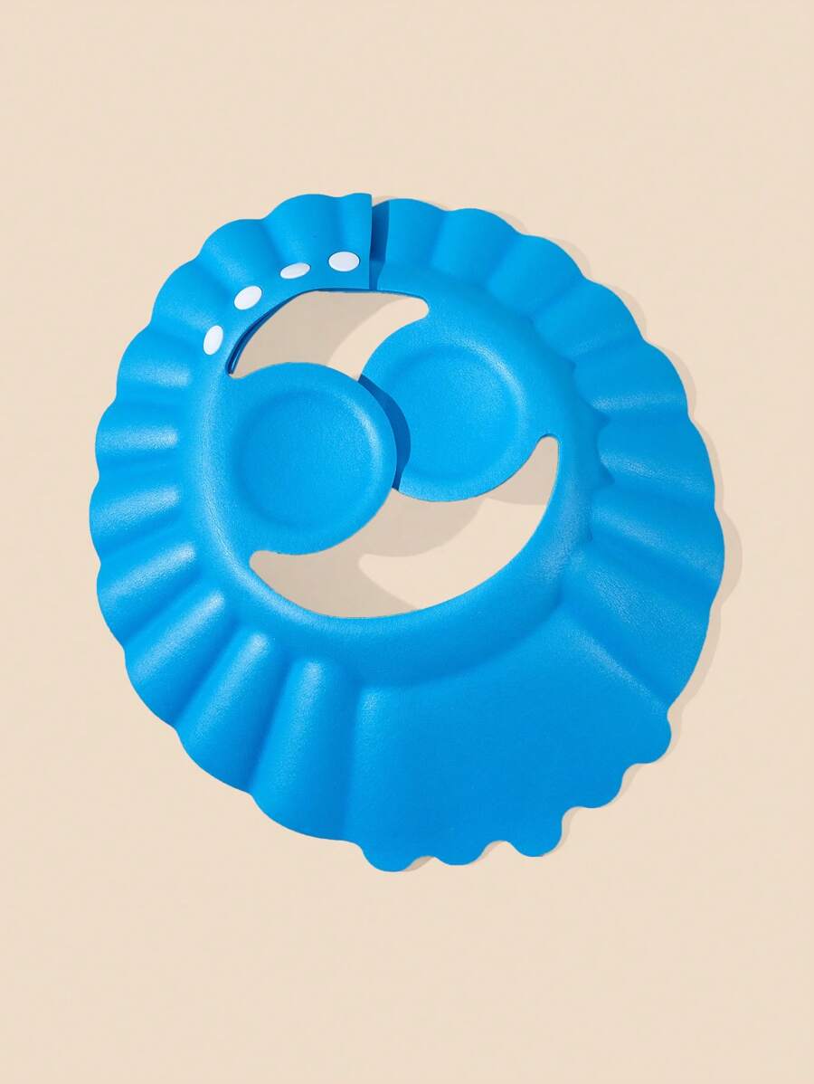 1pc Baby Shampoo Cap With Ear Protection, Adjustable, Made Of EVA Material, Easy To Wear - Blue - View 1