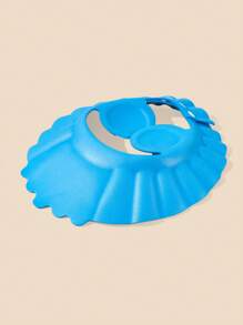 1pc Baby Shampoo Cap With Ear Protection, Adjustable, Made Of EVA Material, Easy To Wear - Blue - View 2