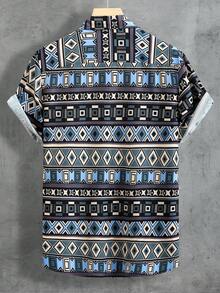 Manfinity RSRT Áo sơ mi Nam Nút phía trước Hình học Boho - Nhiều màu - Xem 2