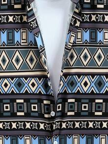 Manfinity RSRT Áo sơ mi Nam Nút phía trước Hình học Boho - Nhiều màu - Xem 4