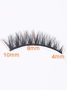 5pairs Fake Eyelashes Natural Eyelashes Thick False Eyelashes Cross Eye Lashes Reusable Eyelash Makeup Strip Lashes, Lashes, Eyelashes, Fake Lashes - Black - View 5