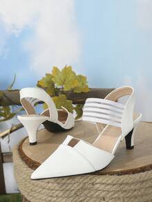 Giày cao gót nữ Túi xách đi chơi Xuân/Hè - trắng - Xem 4