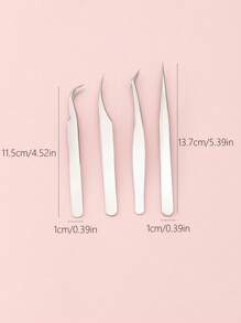 Eyelash tweezers,stainless steels Precision tweezers,lash extension tools,for Eyelash Extensions - Silver - View 5