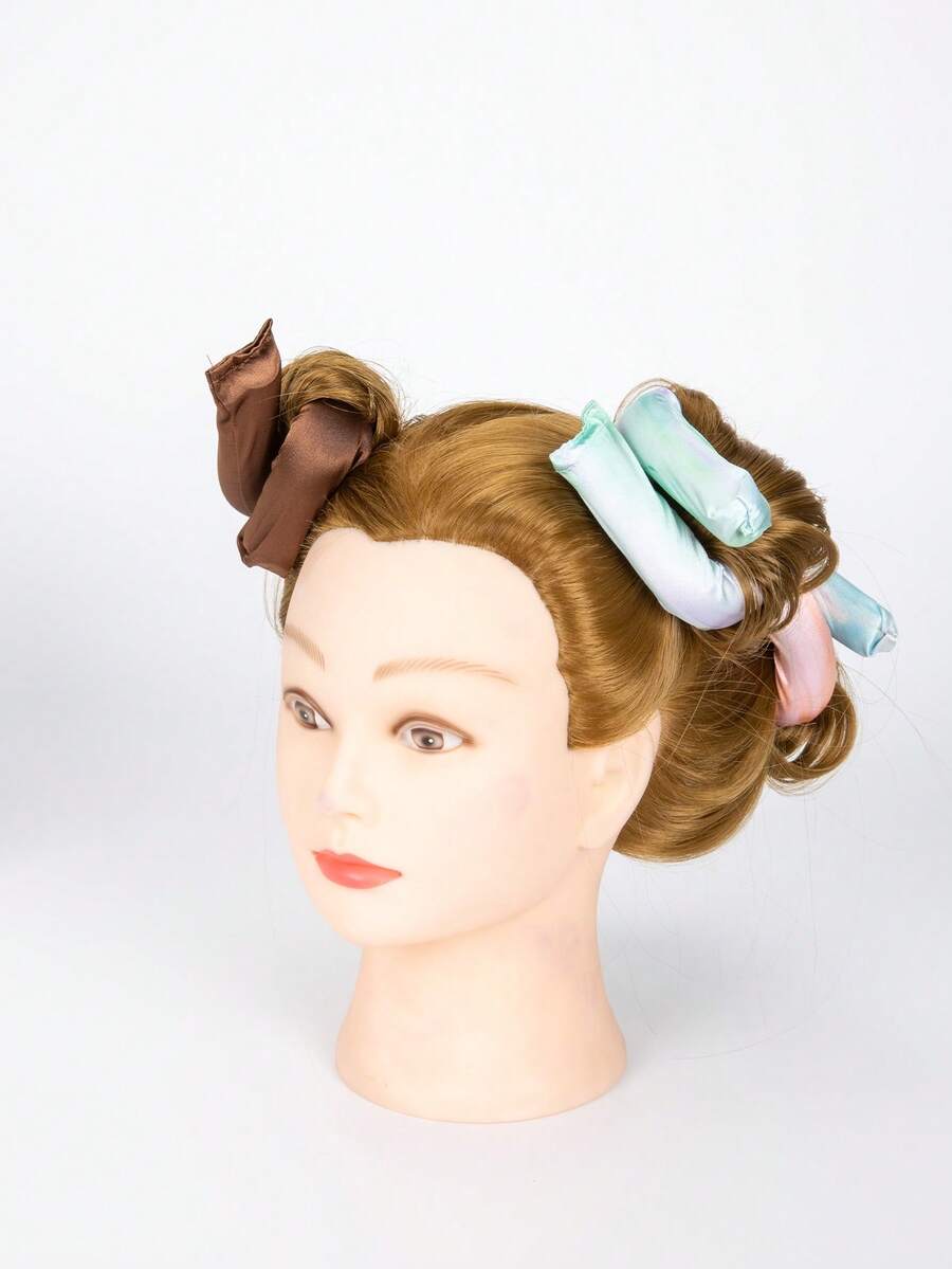 1 pieza Rodillo de espuma multicolor de poliéster reutilizable para peinado de cabello - Multicolor - Ver 1