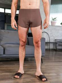 Quần giản dị  Nam Chia màu trơn - màu nâu - Xem 1