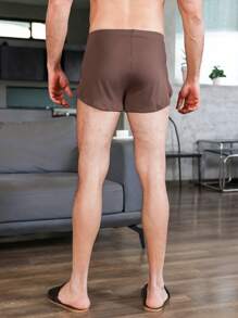 Quần giản dị  Nam Chia màu trơn - màu nâu - Xem 2