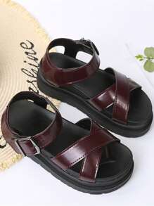 防水台踝帶時尚涼鞋