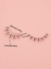 5pairs Extra Long False Eyelashes - Black - View 3