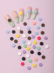 50 cái 3D Cookie Design Nail Art Trang trí - Nhiều màu - Xem 1