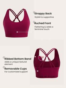 Lifespree 大碼無縫素色工字運動型胸罩 - 紫羅蘭色 - 查看 4