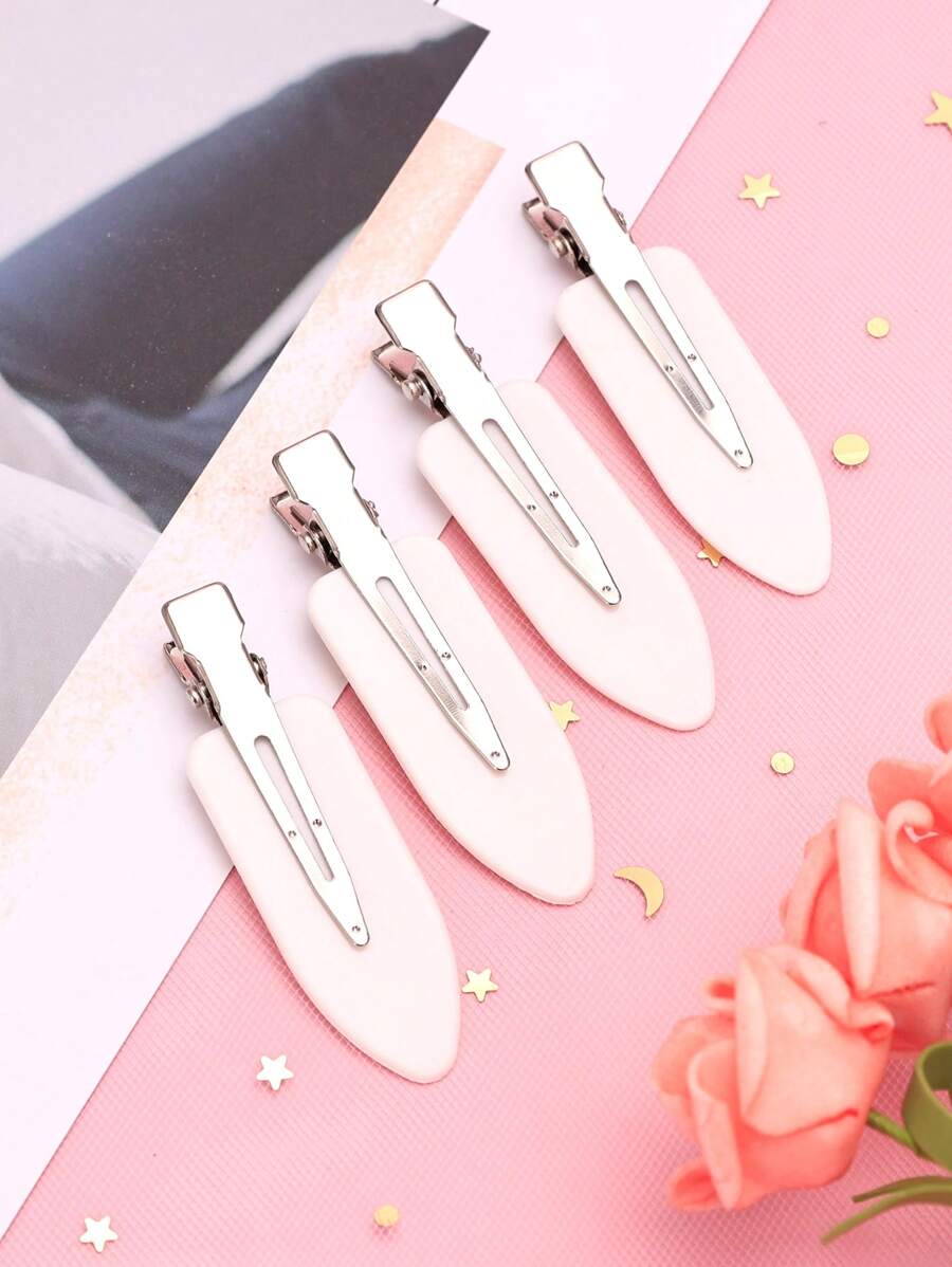 髮夾,4入組專業沙龍髮夾頭髮DIY造型工具髮夾適用於造型 - 白色 - 查看 1
