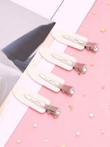 髮夾,4入組專業沙龍髮夾頭髮DIY造型工具髮夾適用於造型 - 白色 - 查看 2