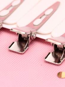 髮夾,4入組專業沙龍髮夾頭髮DIY造型工具髮夾適用於造型 - 白色 - 查看 5