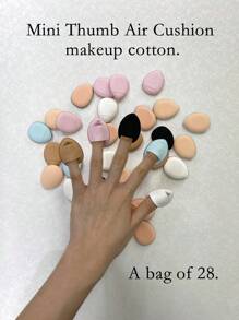 mik&joe makeup puff,35pcs Makeup Remover Pad Loose Powder makeup applicator For Face Makeup - Black - View 4