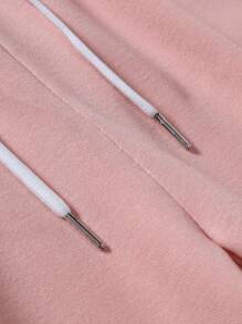 Manfinity EMRG Men Letter Graphic Drawstring Waist Shorts - Pink - View 4