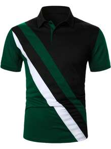 Manfinity Homme Men Colour Block Polo Shirt - Multicolor - View 5