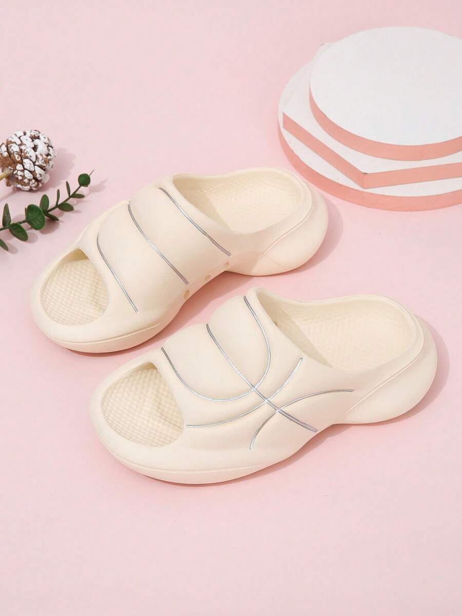 Chicas 1 par Zapatillas con textura para verano - Beis - Ver 1