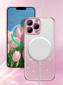 Hadaasi 粉色电镀磁性渐变水钻纸质太空手机壳，内置镜头保护膜，超薄设计，兼容 17E/17Pro/17ProMax/17Air/17/16Pro/16ProMax/16Plus/16/15Pro/15ProMax/15Plus/15/14Pro/14ProMax/14Plus/14/13Pro/13ProMax/13/12Pro/12ProMax/12/11ProMax/11/11Pro/XSMax/XR/XS/X 和 Galaxy S24Ultra/S24Plus/S24/S23Ultra/S23Plus/S23/S22Ultra/S22Plus/S22 - 粉色 - 查看 6