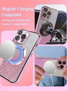 Hadaasi 粉色电镀磁性渐变水钻纸质太空手机壳，内置镜头保护膜，超薄设计，兼容 17E/17Pro/17ProMax/17Air/17/16Pro/16ProMax/16Plus/16/15Pro/15ProMax/15Plus/15/14Pro/14ProMax/14Plus/14/13Pro/13ProMax/13/12Pro/12ProMax/12/11ProMax/11/11Pro/XSMax/XR/XS/X 和 Galaxy S24Ultra/S24Plus/S24/S23Ultra/S23Plus/S23/S22Ultra/S22Plus/S22 - 粉色 - 查看 8