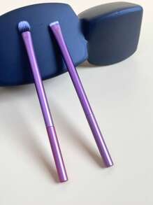 1 bộ Cọ kẻ lông mày & phấn mắt - Màu tím - Xem 4