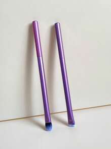 1 bộ Cọ kẻ lông mày & phấn mắt - Màu tím - Xem 5