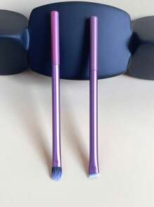 1 bộ Cọ kẻ lông mày & phấn mắt - Màu tím - Xem 6