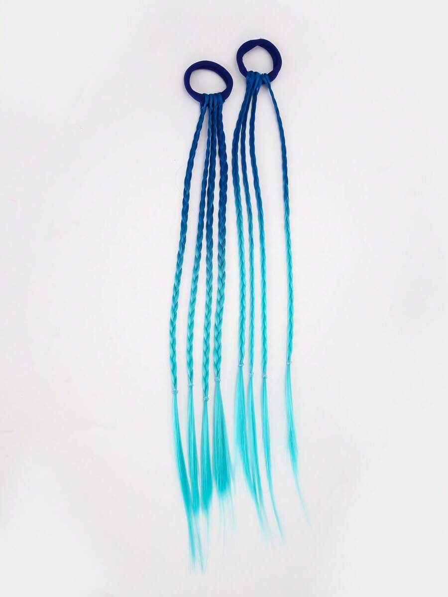 2入組/套直漸變色16號合成髮辮 - 彩色 - 查看 1