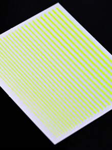 1張條紋圖案美甲貼紙 - 彩色 - 查看 1