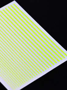 1張條紋圖案美甲貼紙 - 彩色 - 查看 4