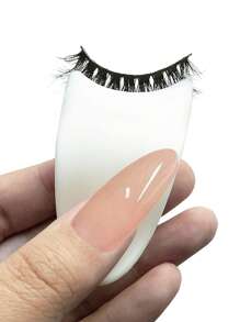 睫毛夾塗抹器，V 型睫毛延長鑷子去除器夾鑷子鉗 - 白色 - 查看 1