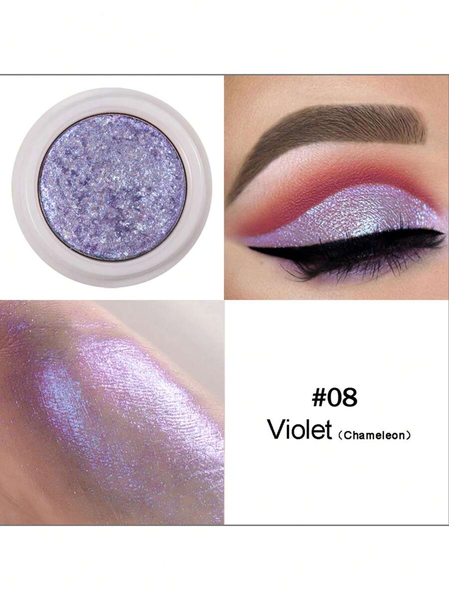 HANDAIYAN極光珠光眼影和單色馬鈴薯泥眼影，淨含量：2.5克 - 08 Magenta - 查看 1