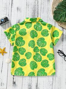 小男童熱帶圖案襯衫
