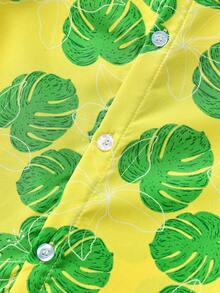 小男童熱帶圖案襯衫