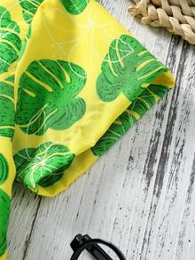 小男童熱帶圖案襯衫