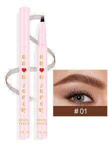 HANDAIYAN Lápiz de cejas a prueba de manchas de larga duración natural - 01 Light Brown - Ver 1