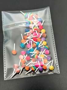 1包可爱棒棒糖美甲装饰品，3D美甲饰品DIY美甲配件，适用于美甲沙龙和美甲宝石 - 彩色 - 查看 3