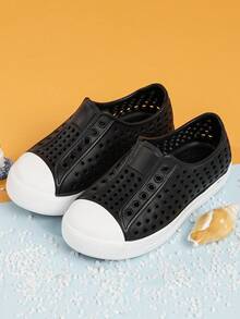 Niños 1 par Zuecos con diseño de abertura para verano - Blanco y Negro - Ver 5