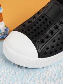 Niños 1 par Zuecos con diseño de abertura para verano - Blanco y Negro - Ver 7