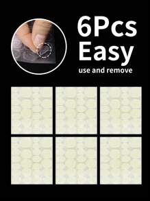 6 Chiếc 2 Mặt Keo Dán Móng Tay, Dễ Dàng Có Thể Tháo Rời & Ít Gây Tổn Hại Keo Dán Móng Tay Thạch Tab Để Ấn Vào Móng Tay DIY - Trong sáng - Xem 2