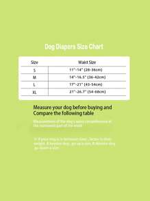 1pc Solid Dog Sanitary Pants - Black - View 3