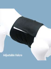 1pc Solid Dog Sanitary Pants - Black - View 6