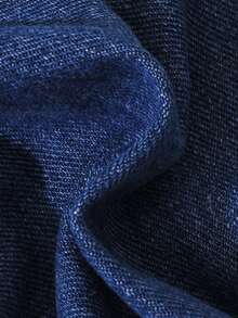 SHEIN Chàng trai trẻ Rách Frayed Eo đàn hồi Quần jean - Rửa tối - Xem 4