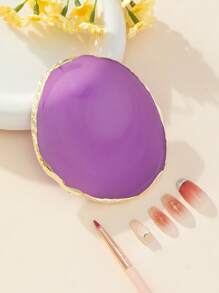 树脂石指甲油调色盘，1个金色边缘指甲油展示板，美甲用品，美甲工具，美甲艺术工具，返校季，美甲，美甲工具（适用于贴片式美甲） - 紫色 - 查看 4