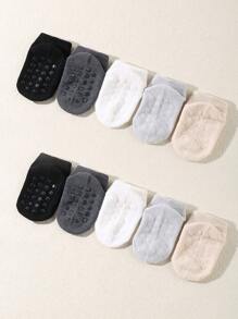 10對嬰兒素色防滑短襪適用於日常生活 - 彩色 - 查看 2