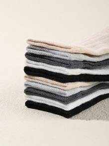 10對嬰兒素色防滑短襪適用於日常生活 - 彩色 - 查看 3