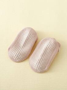 3pairs Baby Solid Anti-slip Socks For Daily Life - Pink - View 2