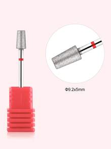 針形角質層指甲鑽頭，1入組鑽石安全角質層清潔鑽，用於電動去除角質層死皮美甲工具 - 紅色 - 查看 4